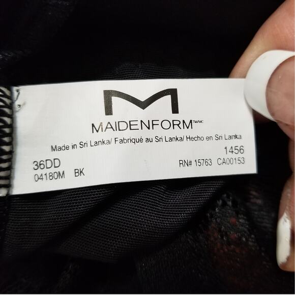 Maidenform Black Lace Embellished Bodysuit Style 1456 Size 36DD - NWT's - Picture 7 of 12